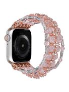 For Apple Watch Series 10 46mm / Ultra 2 Ultra 49mm /  Series 9 8 7 45mm / 6 5 4 SE (2023) SE (2022) SE 44mm / 3 2 1 42mm Watch Band Beads Bracelet - Pink