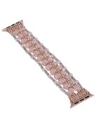 For Apple Watch Series 10 46mm / Ultra 2 Ultra 49mm /  Series 9 8 7 45mm / 6 5 4 SE (2023) SE (2022) SE 44mm / 3 2 1 42mm Watch Band Beads Bracelet - Pink