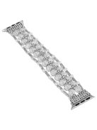 For Apple Watch Series 10 46mm / Ultra 2 Ultra 49mm /  Series 9 8 7 45mm / 6 5 4 SE (2023) SE (2022) SE 44mm / 3 2 1 42mm Watch Band Beads Bracelet - White