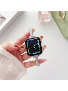 For Apple Watch Series 10 46mm / Ultra 2 Ultra 49mm /  Series 9 8 7 45mm / 6 5 4 SE (2023) SE (2022) SE 44mm / 3 2 1 42mm Watch Band Bling Strap - Silver