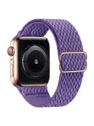 For Apple Watch Series 10 46mm / Ultra 2 Ultra 49mm /  Series 9 8 7 45mm / 6 5 4 SE (2023) SE (2022) SE 44mm / 3 2 1 42mm Watch Band Elastic Nylon Strap - Blue Purple