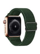 For Apple Watch Series 10 46mm / Ultra 2 Ultra 49mm /  Series 9 8 7 45mm / 6 5 4 SE (2023) SE (2022) SE 44mm / 3 2 1 42mm Watch Band Elastic Nylon Strap - Dark Green