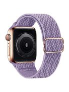 For Apple Watch Series 10 46mm / Ultra 2 Ultra 49mm /  Series 9 8 7 45mm / 6 5 4 SE (2023) SE (2022) SE 44mm / 3 2 1 42mm Watch Band Elastic Nylon Strap - Lavender