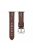 For Apple Watch Series 10 46mm / Ultra 2 Ultra 49mm /  Series 9 8 7 45mm / 6 5 4 SE (2023) SE (2022) SE 44mm / 3 2 1 42mm Watch Band Genuine Leather Silver Buckle Strap - Crocodile Texture / Brown