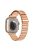 For Apple Watch Series 10 46mm / Ultra 2 Ultra 49mm /  Series 9 8 7 45mm / 6 5 4 SE (2023) SE (2022) SE 44mm / 3 2 1 42mm Watch Band Hollow Adjustable Wrist Strap - Rose Gold