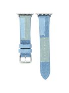 For Apple Watch Series 10 46mm / Ultra 2 Ultra 49mm /  Series 9 8 7 45mm / 6 5 4 SE (2023) SE (2022) SE 44mm / 3 2 1 42mm Watch Band Jeans Style Canvas Watch Strap - Baby Blue