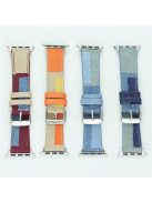 For Apple Watch Series 10 46mm / Ultra 2 Ultra 49mm /  Series 9 8 7 45mm / 6 5 4 SE (2023) SE (2022) SE 44mm / 3 2 1 42mm Watch Band Jeans Style Canvas Watch Strap - Baby Blue