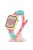 For Apple Watch Series 10 46mm / Ultra 2 Ultra 49mm /  Series 9 8 7 45mm / 6 5 4 SE (2023) SE (2022) SE 44mm / 3 2 1 42mm Watch Band Nylon Braided Knot Wrist Strap - Green+Pink