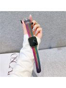 For Apple Watch Series 10 46mm / Ultra 2 Ultra 49mm /  Series 9 8 7 45mm / 6 5 4 SE (2023) SE (2022) SE 44mm / 3 2 1 42mm Watch Band Silicone Strap - Rainbow