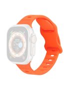 For Apple Watch Series 10 46mm / Ultra 2 Ultra 49mm /  Series 9 8 7 45mm / 6 5 4 SE (2023) SE (2022) SE 44mm / 3 2 1 42mm Watch Band Silicone Wrist Strap with Butterfly Buckle - Orange