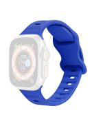 For Apple Watch Series 10 46mm / Ultra 2 Ultra 49mm /  Series 9 8 7 45mm / 6 5 4 SE (2023) SE (2022) SE 44mm / 3 2 1 42mm Watch Band Silicone Wrist Strap with Butterfly Buckle - Sapphire