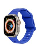 For Apple Watch Series 10 46mm / Ultra 2 Ultra 49mm /  Series 9 8 7 45mm / 6 5 4 SE (2023) SE (2022) SE 44mm / 3 2 1 42mm Watch Band Silicone Wrist Strap with Butterfly Buckle - Sapphire