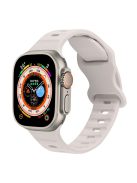 For Apple Watch Series 10 46mm / Ultra 2 Ultra 49mm /  Series 9 8 7 45mm / 6 5 4 SE (2023) SE (2022) SE 44mm / 3 2 1 42mm Watch Band Silicone Wrist Strap with Butterfly Buckle - Starlight