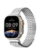 For Apple Watch Series 10 46mm / Ultra 2 Ultra 49mm /  Series 9 8 7 45mm / 6 5 4 SE (2023) SE (2022) SE 44mm / 3 2 1 42mm Watch Band Stainless Steel Magnetic Strap - Silver