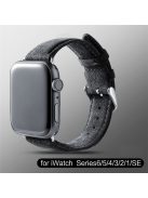 For Apple Watch Series 10 46mm / Ultra 2 Ultra 49mm /  Series 9 8 7 45mm / 6 5 4 SE (2023) SE (2022) SE 44mm / 3 2 1 42mm Watch Band Suede Leather Watch Strap - Dark Grey