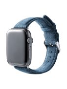 For Apple Watch Series 10 46mm / Ultra 2 Ultra 49mm /  Series 9 8 7 45mm / 6 5 4 SE (2023) SE (2022) SE 44mm / 3 2 1 42mm Watch Band Suede Leather Watch Strap - Navy Blue