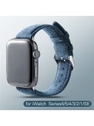 For Apple Watch Series 10 46mm / Ultra 2 Ultra 49mm /  Series 9 8 7 45mm / 6 5 4 SE (2023) SE (2022) SE 44mm / 3 2 1 42mm Watch Band Suede Leather Watch Strap - Navy Blue