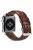 For Apple Watch Series 10 46mm / Ultra 2 Ultra 49mm /  Series 9 8 7 45mm / 6 5 4 SE (2023) SE (2022) SE 44mm / 3 2 1 42mm Watch Band Waxy Cowhide Leather Strap - Brown