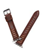 For Apple Watch Series 10 46mm / Ultra 2 Ultra 49mm /  Series 9 8 7 45mm / 6 5 4 SE (2023) SE (2022) SE 44mm / 3 2 1 42mm Watch Band Waxy Cowhide Leather Strap - Brown