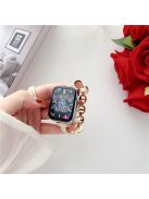 For Apple Watch Series 10 46mm / Ultra 2 Ultra 49mm /  Series 9 8 7 45mm / 6 5 4 SE (2023) SE (2022) SE 44mm / 3 2 1 42mm Watch Band Zinc Alloy Strap - Gold