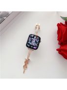 For Apple Watch Series 10 46mm / Ultra 2 Ultra 49mm /  Series 9 8 7 45mm / 6 5 4 SE (2023) SE (2022) SE 44mm / 3 2 1 42mm Watch Band Zinc Alloy Strap - Rose Gold