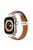 For Apple Watch Series 10 46mm / Ultra 2 Ultra 49mm /  Series 9 8 7 45mm / 6 5 4 SE (2023) SE (2022) SE 44mm / 3 2 1 42mm Watch Strap - Ginger+Silver Buckle