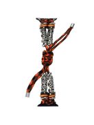 For Apple Watch Series 10 46mm / Ultra 2 Ultra 49mm /  Series 9 8 7 45mm / 6 5 4 SE (2023) SE (2022) SE 44mm / 3 2 1 42mm Watch Strap Bead Braided Rope - Black Orange Camo