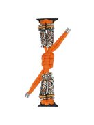 For Apple Watch Series 10 46mm / Ultra 2 Ultra 49mm /  Series 9 8 7 45mm / 6 5 4 SE (2023) SE (2022) SE 44mm / 3 2 1 42mm Watch Strap Bead Braided Rope - Orange