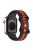 For Apple Watch Series 10 46mm / Ultra 2 Ultra 49mm /  Series 9 8 7 45mm / 6 5 4 SE (2023) SE (2022) SE 44mm / 3 2 1 42mm Watch Strap Dual Color Silicone Watch Band - Black / Red