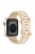 For Apple Watch Series 10 46mm / Ultra 2 Ultra 49mm /  Series 9 8 7 45mm / 6 5 4 SE (2023) SE (2022) SE 44mm / 3 2 1 42mm Watch Strap Dual Color Silicone Watch Band - Khaki / White