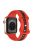 For Apple Watch Series 10 46mm / Ultra 2 Ultra 49mm /  Series 9 8 7 45mm / 6 5 4 SE (2023) SE (2022) SE 44mm / 3 2 1 42mm Watch Strap Dual Color Silicone Watch Band - Red / Black