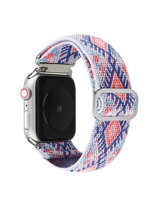 For Apple Watch Series 10 46mm / Ultra 2 Ultra 49mm /  Series 9 8 7 45mm / 6 5 4 SE (2023) SE (2022) SE 44mm / 3 2 1 42mm Watch Strap Elastic Nylon Band - Style G