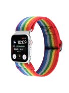 For Apple Watch Series 10 46mm / Ultra 2 Ultra 49mm /  Series 9 8 7 45mm / 6 5 4 SE (2023) SE (2022) SE 44mm / 3 2 1 42mm Watch Strap Elastic Nylon Band - Style M