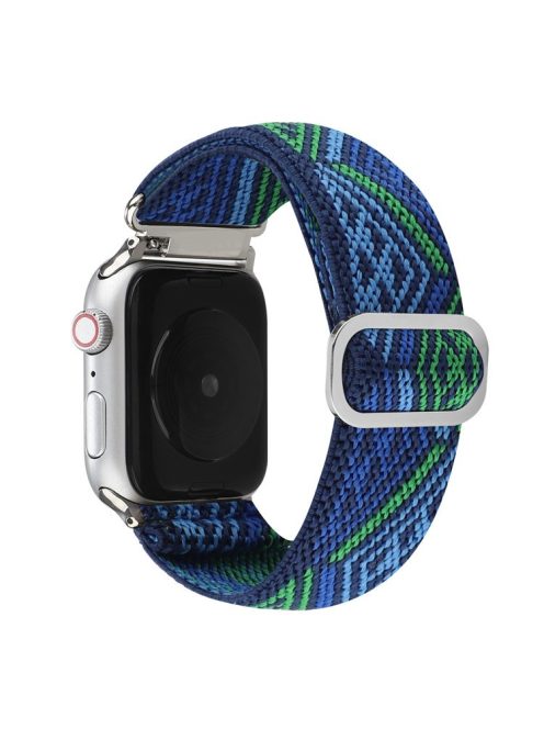 For Apple Watch Series 10 46mm / Ultra 2 Ultra 49mm /  Series 9 8 7 45mm / 6 5 4 SE (2023) SE (2022) SE 44mm / 3 2 1 42mm Watch Strap Elastic Nylon Band - Style S