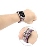 For Apple Watch Series 10 46mm / Ultra 2 Ultra 49mm /  Series 9 8 7 45mm / 6 5 4 SE (2023) SE (2022) SE 44mm / 3 2 1 42mm Watch Strap Elastic Nylon Band - Style V