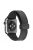 For Apple Watch Series 10 46mm / Ultra 2 Ultra 49mm /  Series 9 8 7 45mm / 6 5 4 SE (2023) SE (2022) SE 44mm / 3 2 1 42mm Watch Strap PU Cover+Silicone Watchband with Magnetic Folding Buckle - Black