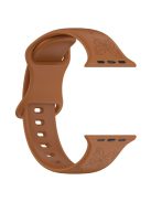 For Apple Watch Series 10 46mm / Ultra 2 Ultra 49mm /  Series 9 8 7 45mm / 6 5 4 SE (2023) SE (2022) SE 44mm / 3 2 1 42mm Watch Strap Silicone Band - Coffee