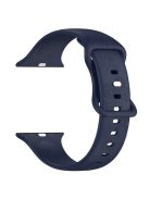 For Apple Watch Series 10 46mm / Ultra 2 Ultra 49mm /  Series 9 8 7 45mm / 6 5 4 SE (2023) SE (2022) SE 44mm / 3 2 1 42mm Watch Strap Silicone Band - Dark Blue