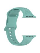 For Apple Watch Series 10 46mm / Ultra 2 Ultra 49mm /  Series 9 8 7 45mm / 6 5 4 SE (2023) SE (2022) SE 44mm / 3 2 1 42mm Watch Strap Silicone Band - Green