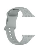 For Apple Watch Series 10 46mm / Ultra 2 Ultra 49mm /  Series 9 8 7 45mm / 6 5 4 SE (2023) SE (2022) SE 44mm / 3 2 1 42mm Watch Strap Silicone Band - Grey