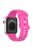 For Apple Watch Series 10 46mm / Ultra 2 Ultra 49mm /  Series 9 8 7 45mm / 6 5 4 SE (2023) SE (2022) SE 44mm / 3 2 1 42mm Watch Strap Silicone Band - Hot Pink