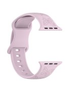 For Apple Watch Series 10 46mm / Ultra 2 Ultra 49mm /  Series 9 8 7 45mm / 6 5 4 SE (2023) SE (2022) SE 44mm / 3 2 1 42mm Watch Strap Silicone Band - Lavender