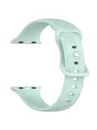 For Apple Watch Series 10 46mm / Ultra 2 Ultra 49mm /  Series 9 8 7 45mm / 6 5 4 SE (2023) SE (2022) SE 44mm / 3 2 1 42mm Watch Strap Silicone Band - Light Green