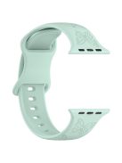 For Apple Watch Series 10 46mm / Ultra 2 Ultra 49mm /  Series 9 8 7 45mm / 6 5 4 SE (2023) SE (2022) SE 44mm / 3 2 1 42mm Watch Strap Silicone Band - Light Green