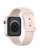 For Apple Watch Series 10 46mm / Ultra 2 Ultra 49mm /  Series 9 8 7 45mm / 6 5 4 SE (2023) SE (2022) SE 44mm / 3 2 1 42mm Watch Strap Silicone Band - Light Pink