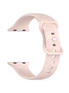 For Apple Watch Series 10 46mm / Ultra 2 Ultra 49mm /  Series 9 8 7 45mm / 6 5 4 SE (2023) SE (2022) SE 44mm / 3 2 1 42mm Watch Strap Silicone Band - Light Pink