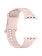 For Apple Watch Series 10 46mm / Ultra 2 Ultra 49mm /  Series 9 8 7 45mm / 6 5 4 SE (2023) SE (2022) SE 44mm / 3 2 1 42mm Watch Strap Silicone Band - Light Pink