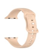 For Apple Watch Series 10 46mm / Ultra 2 Ultra 49mm /  Series 9 8 7 45mm / 6 5 4 SE (2023) SE (2022) SE 44mm / 3 2 1 42mm Watch Strap Silicone Band - Milk Tea