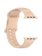 For Apple Watch Series 10 46mm / Ultra 2 Ultra 49mm /  Series 9 8 7 45mm / 6 5 4 SE (2023) SE (2022) SE 44mm / 3 2 1 42mm Watch Strap Silicone Band - Milk Tea