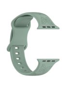 For Apple Watch Series 10 46mm / Ultra 2 Ultra 49mm /  Series 9 8 7 45mm / 6 5 4 SE (2023) SE (2022) SE 44mm / 3 2 1 42mm Watch Strap Silicone Band - Olive Green